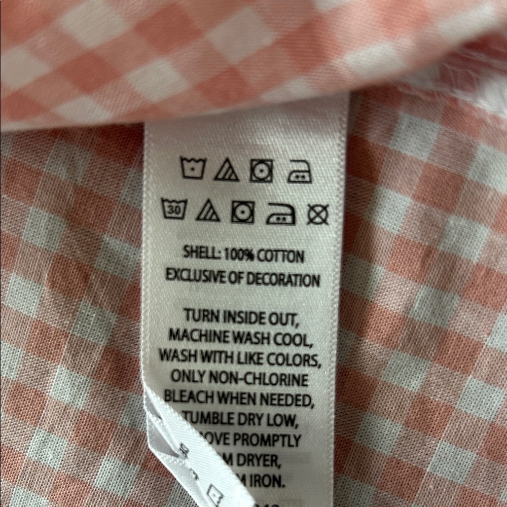 Tommy Bahama boys preppy Easter spring lite pink plaid dress shirt size Large​ - Picture 4 of 7